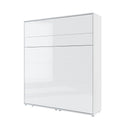 BC-13 Vertical Wall Bed Concept 180cm With Storage Cabinets and LED