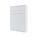 BC-01 Vertical Wall Bed Concept 140cm With Storage Cabinets and LED
