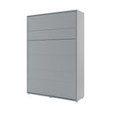 BC-01 Vertical Wall Bed Concept 140cm With Storage Cabinets and LED