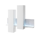 Bota 04 Wall Hung Cabinets in White/Concrete Grey