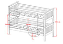 Wooden Bunk Bed Bruno with Storage