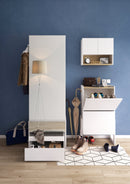 Claro Hallway Set 137cm in White Matt/Riviera Oak