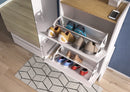 Claro CR-03 Sideboard Shoe Cabinet 90cm in White Matt/Riviera Oak