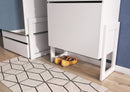 Claro CR-05 Sideboard Shoe Cabinet 60cm in White Matt/Riviera Oak