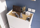 Claro CR-03 Sideboard Shoe Cabinet 90cm in White Matt/Riviera Oak