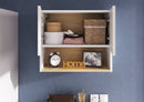 Claro CR-02 Wall Hung Cabinet 86cm in White Matt/Riviera Oak