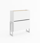 Claro CR-03 Sideboard Shoe Cabinet 90cm in White Matt/Riviera Oak