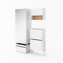 Claro Hallway Set 137cm in White Matt/Riviera Oak