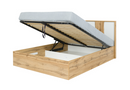 Wood 81/82 Bed with Storage White Gloss/Wotan Oak in 2 sizes