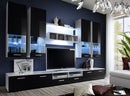 Dorade Wall Unit in White and Black Gloss