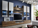 Dorade Wall Unit in Plum and White Gloss 2