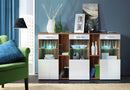 Dorade Display Sideboard Cabinet in Plum and Black Gloss