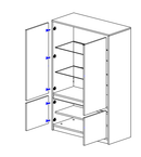 Fabio 01 Display Cabinet in White Gloss