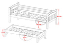 Wooden Bed Feliks Trundle and Storage