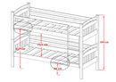 Wooden Bunk Bed Gabi with Storage
