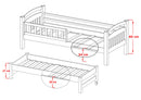 Wooden Bed Galaxy with Trundle and Storage