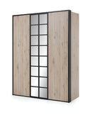 Glass Loft 3 Door Wardrobe 161cm