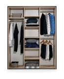 Glass Loft 3 Door Wardrobe 161cm