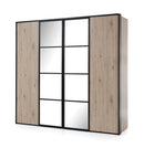 Glass Loft 4 Door Wardrobe 214cm