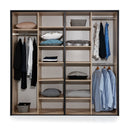 Glass Loft 4 Door Wardrobe 214cm
