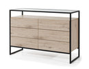 Glass Loft Chest of Drawers with Glass Tabletop