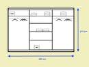 Idea ID-01 3 Sliding Door Wardrobe 250cm