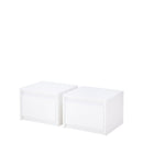 Italia 23 Pair of Bedside Cabinets in White