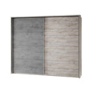 Imola 01 Sliding Door Wardrobe 270cm in Oak Ribbeck and Grey