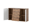 Livorno 45 Sideboard Cabinet in Wotan Oak and White