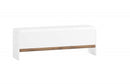 Livorno 65 Upholstered Bench With Storage in White and Wotan Oak