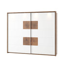 Livorno 72 Sliding Door Wardrobe 270cm in Wotan Oak and White