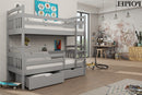 Wooden Bunk Bed Hugo with Storage