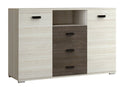 Nelly Sideboard Cabinet 135cm in Ash/Silver Oak