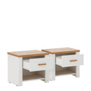 Nicea 23 Pair of Bedside Cabinets in White