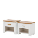 Nicea 23 Pair of Bedside Cabinets in White
