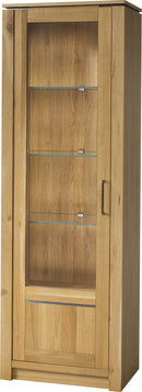 Oslo 10/11 Tall Display Cabinet in Golden Oak