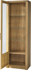 Oslo 10/11 Tall Display Cabinet in Golden Oak