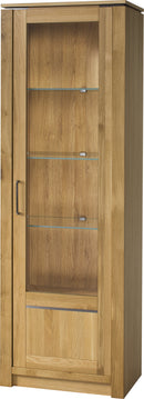 Oslo 10/11 Tall Display Cabinet in Golden Oak