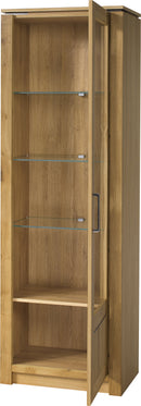 Oslo 10/11 Tall Display Cabinet in Golden Oak