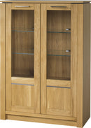 Oslo 15 - 2 Door Display Cabinet in Golden Oak