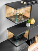 Silk in Anthracite/Oak Wotan Wall Unit