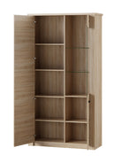 Palermo 12 - 2 Door Tall Display Cabinet in Oak Sonoma