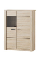 Palermo 15 - 2 Door Display Cabinet in Oak Sonoma