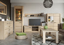 Palermo 10 Tall Display Cabinet in Oak Sonoma