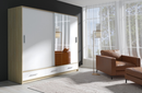 Porto Sliding Door Wardrobe 180cm in White/Oak Sonoma