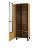 Pratto 10/11 Tall Display Cabinet in Rustic Oak