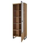 Pratto 10/11 Tall Display Cabinet in Rustic Oak