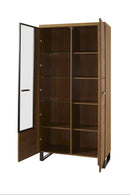 Pratto 12 - 2 Door Tall Display Cabinet in Rustic Oak