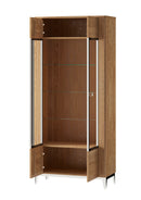 Savona 12 - 2 Door Tall Display Cabinet in Golden Oak