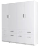 Snow 05 - 4 Door Wardrobe with Drawers